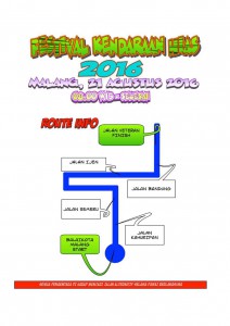 Route Festival Kendaraan Hias Kota Malang Tahun 2016